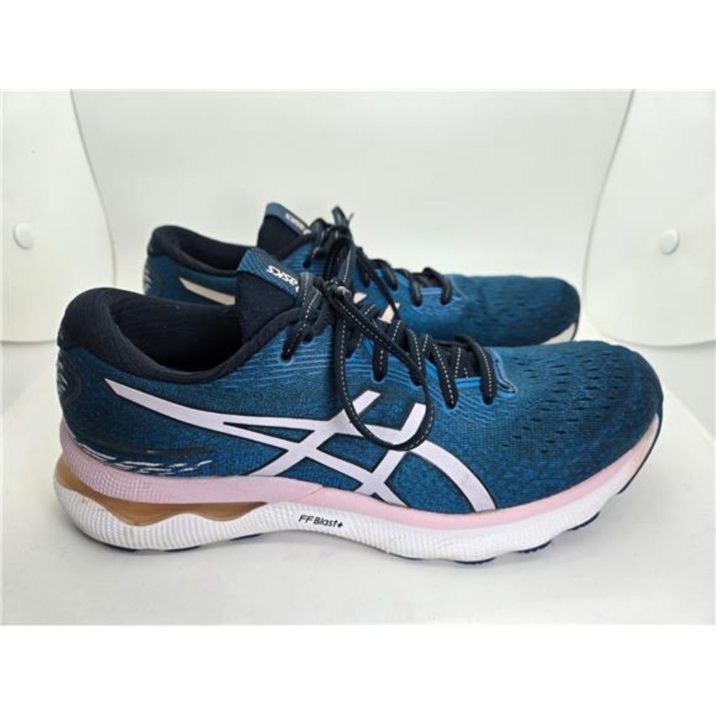 Asics Gel-Nimbus 24 Shoes Women's 9 Blue Running Athletic Distance Gym Sneakers